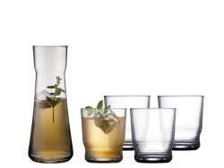 Lyngby Glass LISSABON  Karafka + 4 Szklanki do Wody