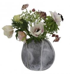 Villa Collection SIGT Szklany Wazon do Kwiatów 13 cm Szary Smoked Pearl
