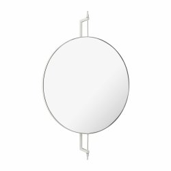Kristina dam studio ROTATING Obrotowe Lustro Ścienne 60 cm Okrągłe / Jasnobeżowe