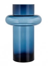 Lyngby Glass TUBE Wazon do Kwiatów 40 cm Granatowy