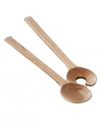 Bitz OAK Drewniane Sztućce do Serwowania Sałaty