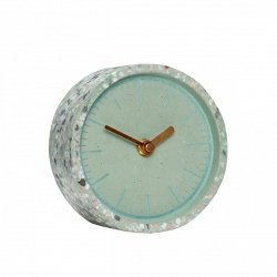 Hübsch CLOCK Zegar Stołowy z Lastryko - Zielony