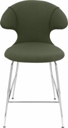 Umage TIME FLIES Hoker - Tapicerowane Krzesło Barowe na Chromowanych Nogach 102 cm / Zielone