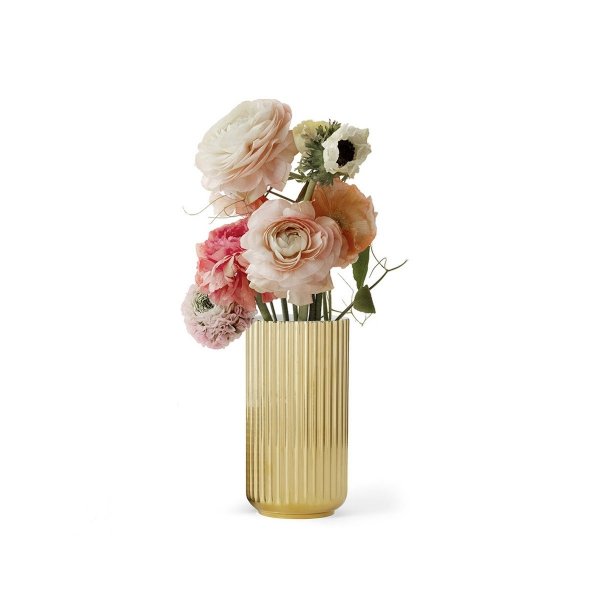Lyngby Porcelain LYNGBY Wazon do Kwiatów 20 cm Glossy Gold - Złoty
