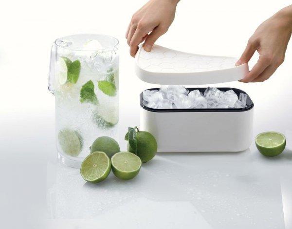 Lekue ICE BOX Forma do Kostek Lodu i Pojemnik na Lód 2w1 Biały