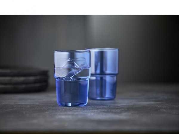 Lyngby Glass TORINO Szklanki do Napojów 400 ml 2 Szt. / Niebieskie