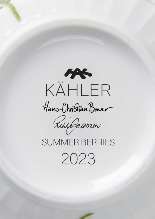 Kähler HAMMERSHØJ Kubek z Uchem 330 ml / Biały - Summer Forgot Me Not