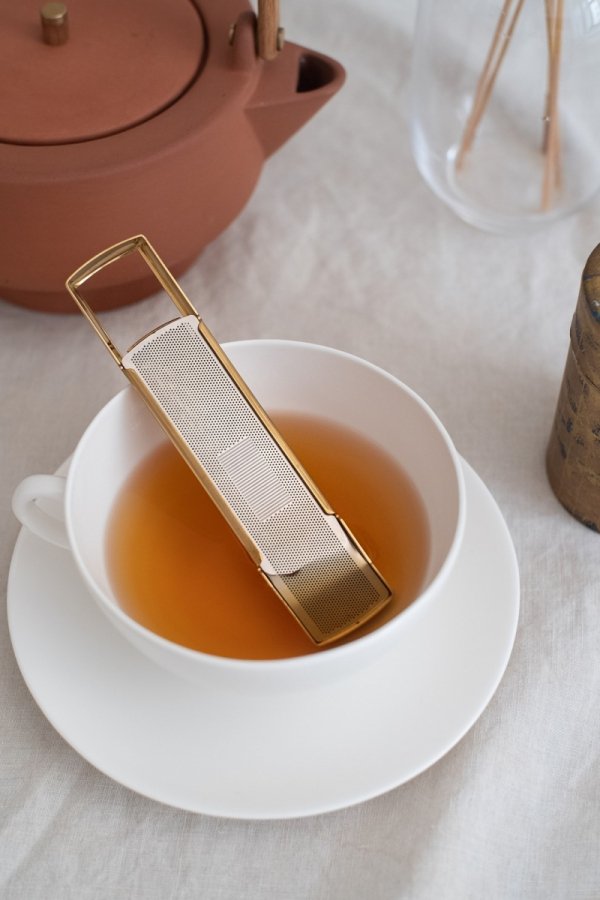 Drosselmeyer TEA Stalowa Zaparzaczka do Herbaty / Złota