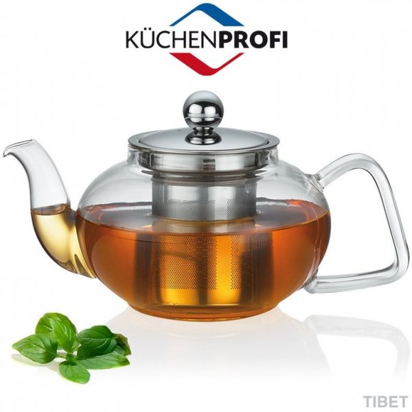 Kuchenprofi TIBET Szklany Dzbanek do Herbaty ze Stalowym Zaparzaczem 1,5 l