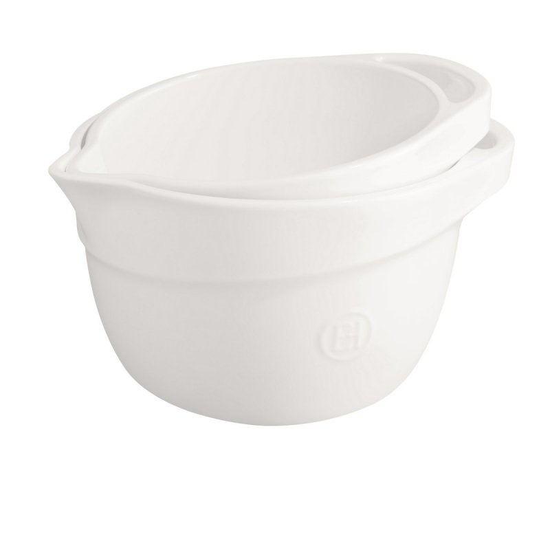 Emile Henry KITCHEN Ceramiczna Miska Kuchenna do Mieszania Ciasta 2,5 l / Biała