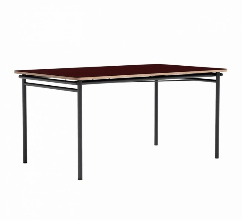Eva Solo TAFFEL Biurko - Stół Rozkładany 90x150 - 210 cm Czarny / Blat Burgundowy