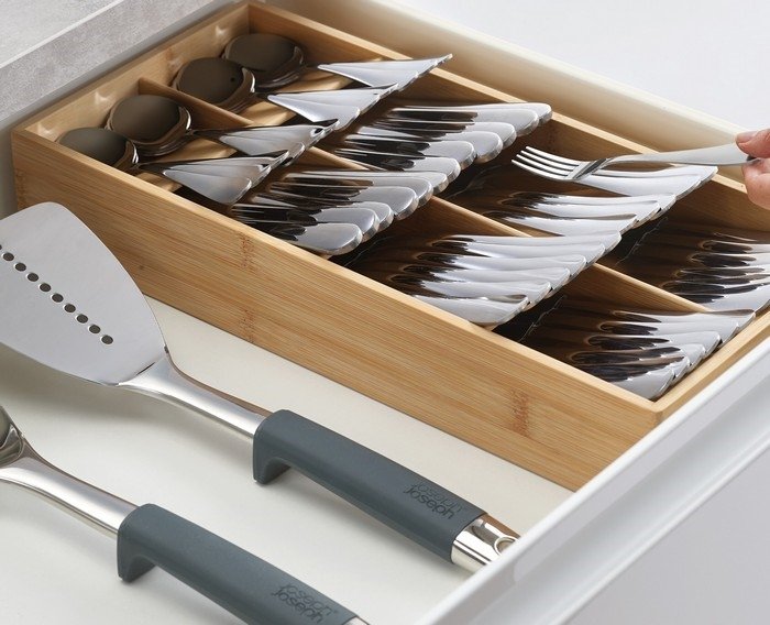 Joseph Joseph DRAWER Duży Organizer na Sztućće - Wkład do Szuflady / Drewniany