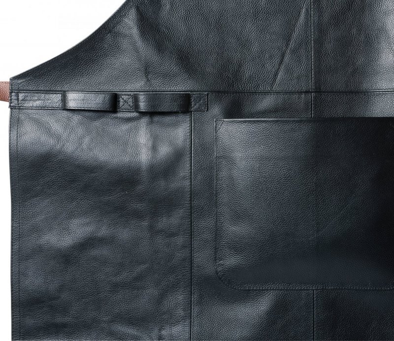 Zassenhaus COMFORT LINE Skórzany Fartuch Kuchenny / Skóra Naturalna - Czarny