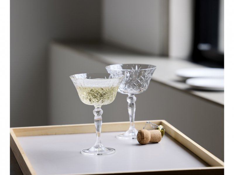 Lyngby Glass MELODIA Kryształowe Kieliszki do Koktajli i Szampana 260 ml / 4 Szt.