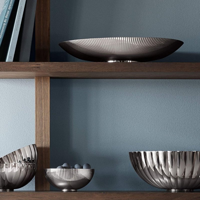 Georg Jensen BERNADOTTE Stalowa Misa Dekoracyjna 32 cm / Srebrna