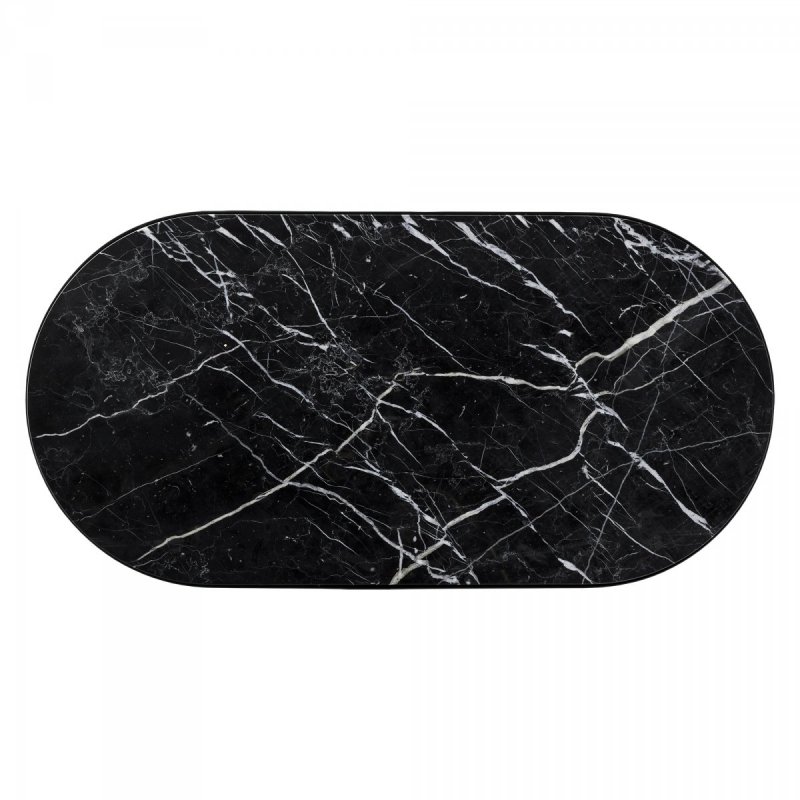 Aytm PAUSILLUS Stolik Kawowy 70 cm Czarny - Blat Marmurowy