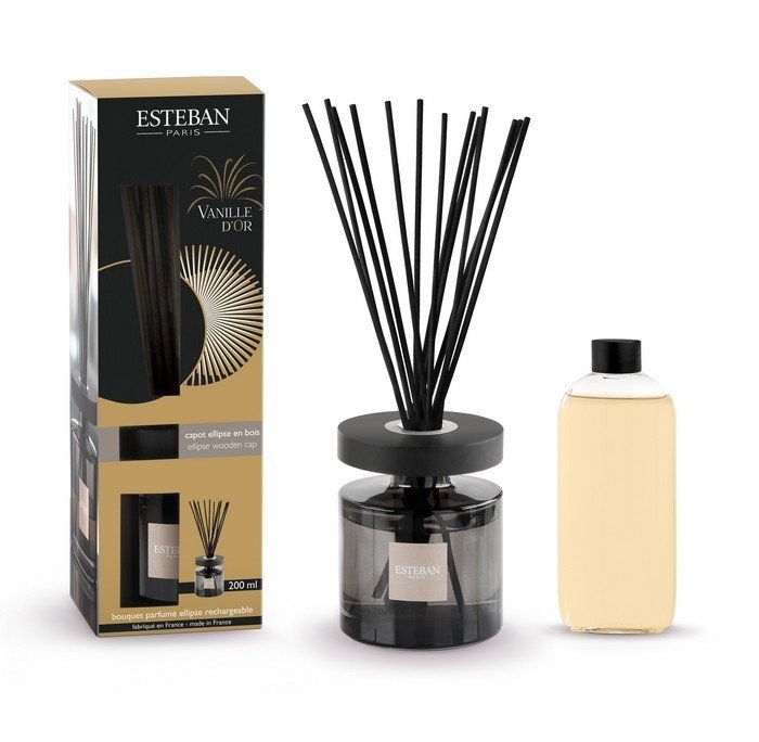 Esteban PARIS Dyfuzor Zapachowy z Patyczkami 200 ml / Zapach Vanille d'Or