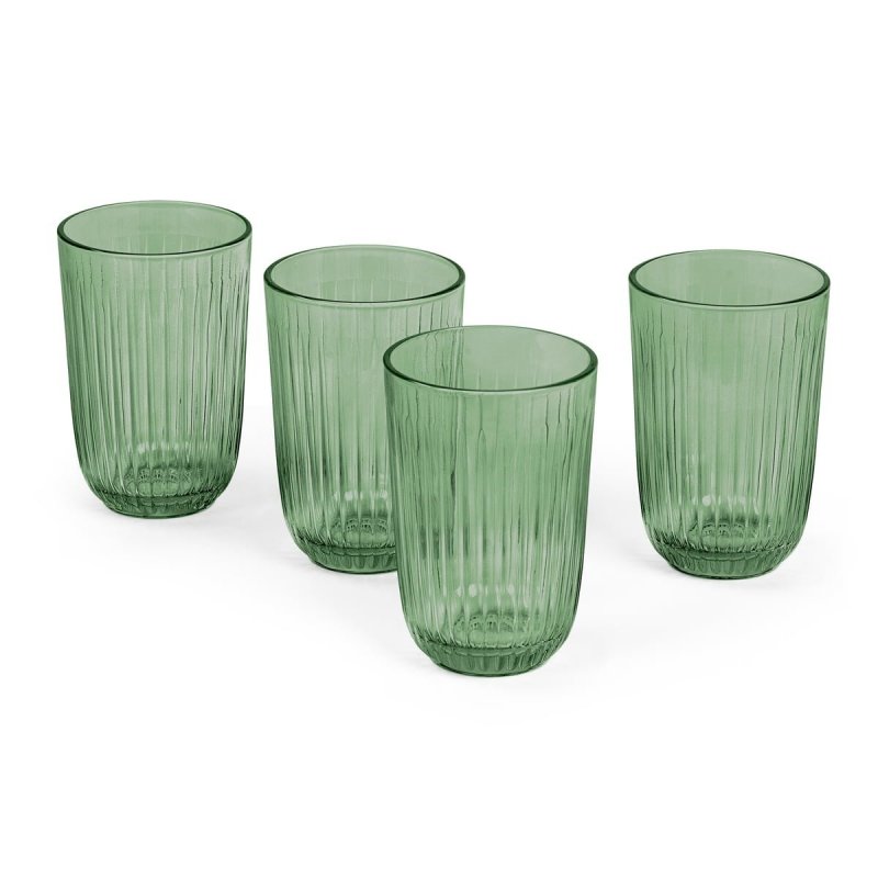 Kähler HAMMERSHØI Szklanki do Napojów 370 ml 4 Szt. Zielone