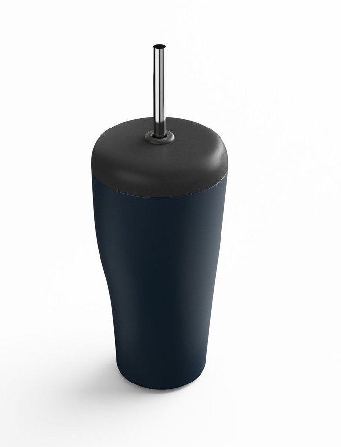 Georg Jensen SKY Kubek Termiczny ze Słomką 400 ml / Granatowy