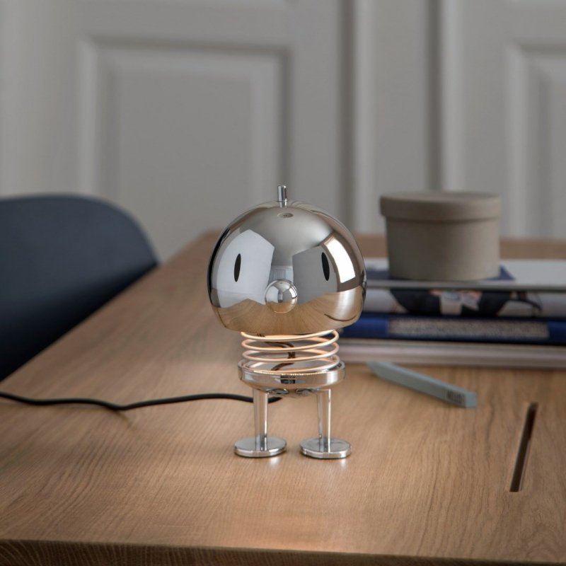 Hoptimist BUMBLE Lampa Stołowa - Figurka Optymisty L Chrom