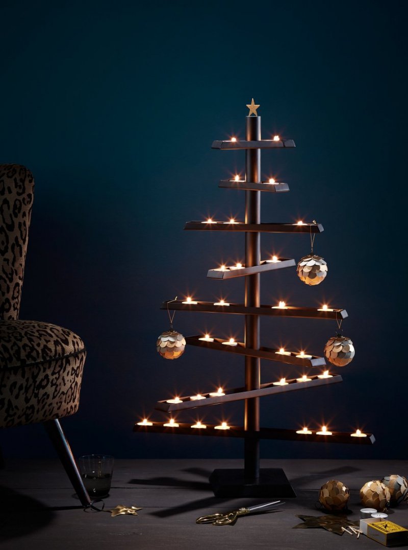 Philippi SOHO Choinka Świąteczna - Świecznik na Tealight - Czarna