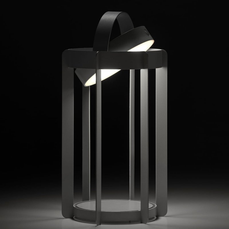 ZONE Denmark FIREFLY Lampion LED 30 cm / Jasnoszara