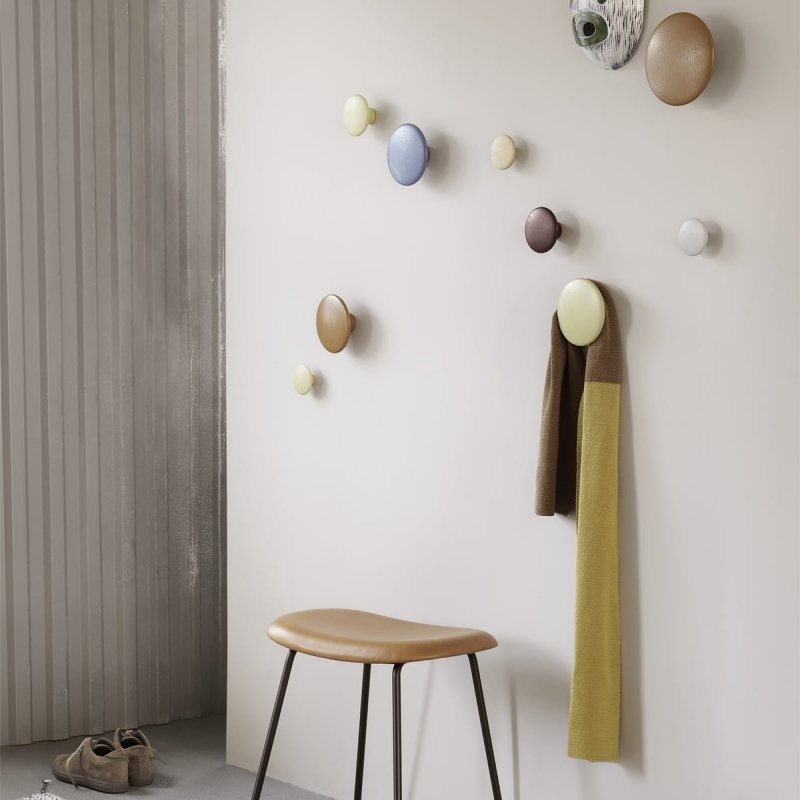 Muuto DOTS Wieszak Drewniany L 17 cm Biały