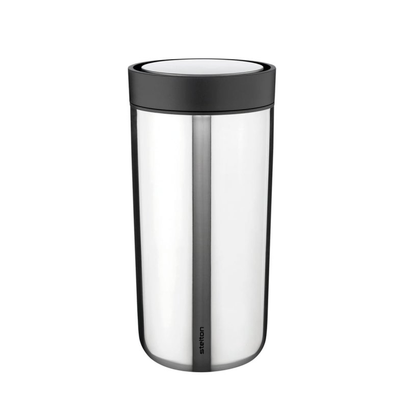 Stelton TO GO CLICK Stalowy Kubek Termiczny 400 ml Stalowy Polerowany