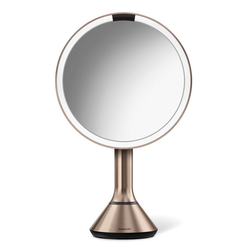 simplehuman SENSOR Lustro Kosmetyczne do Makijażu - Powiększające, z Podświetleniem / Różowe Złoto