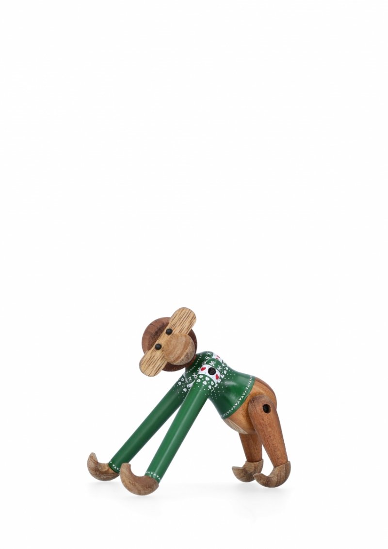 Kay Bojesen MONKEY Małpka Drewniana - Zielona/ Świąteczna Edycja 2025