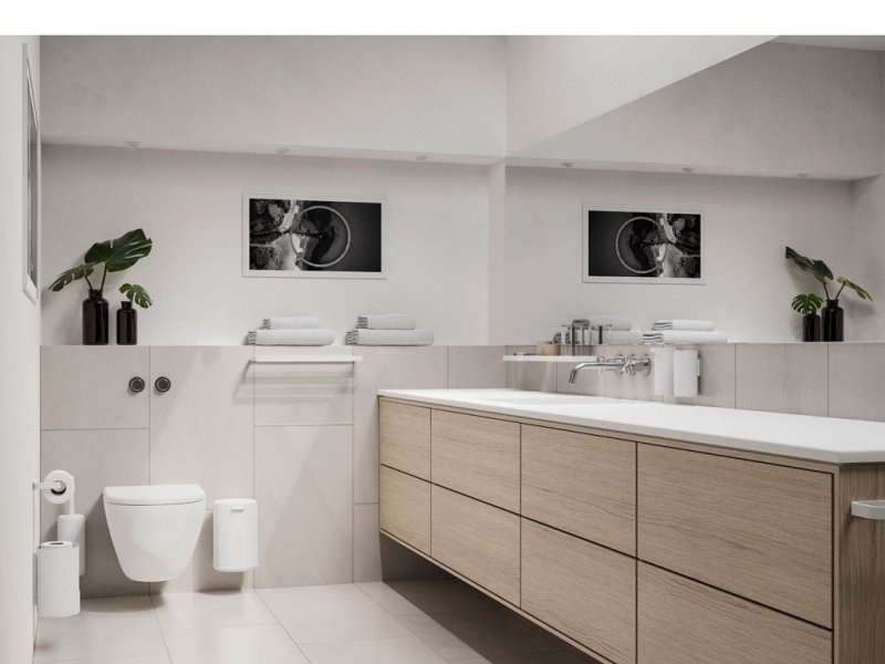 ZONE Denmark RIM Reling Ścienny na Ręczniki Łazienkowe 70 cm Biały