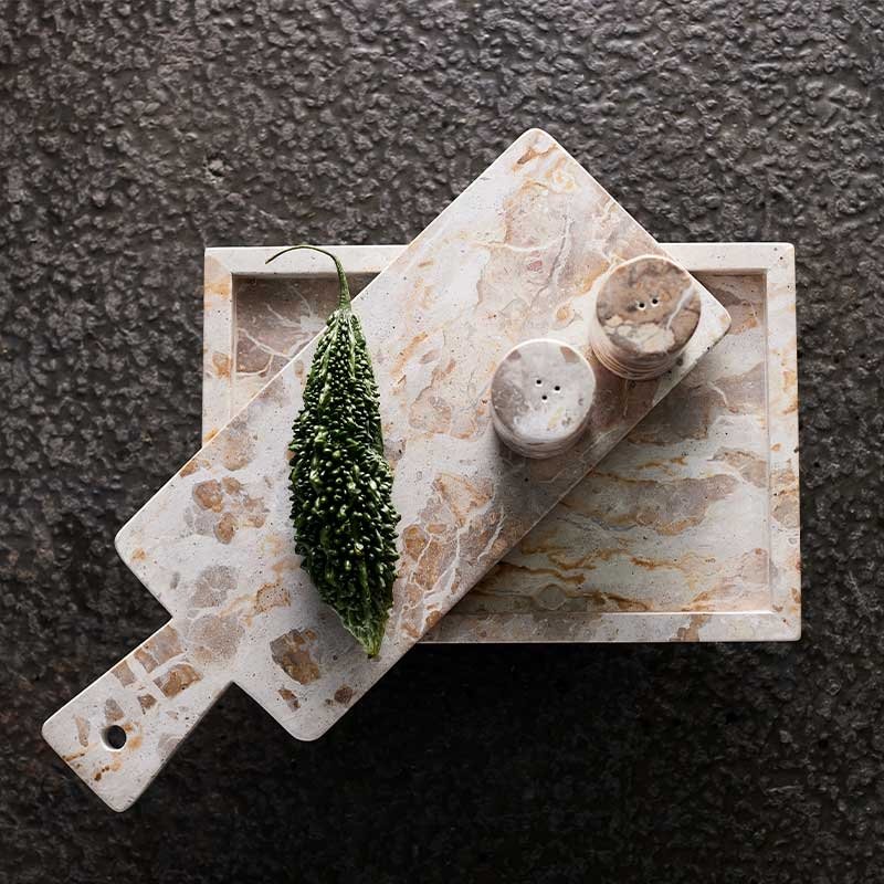 Muubs VITA Podstawka - Taca Marmurowa 20x30 cm / Beżowa