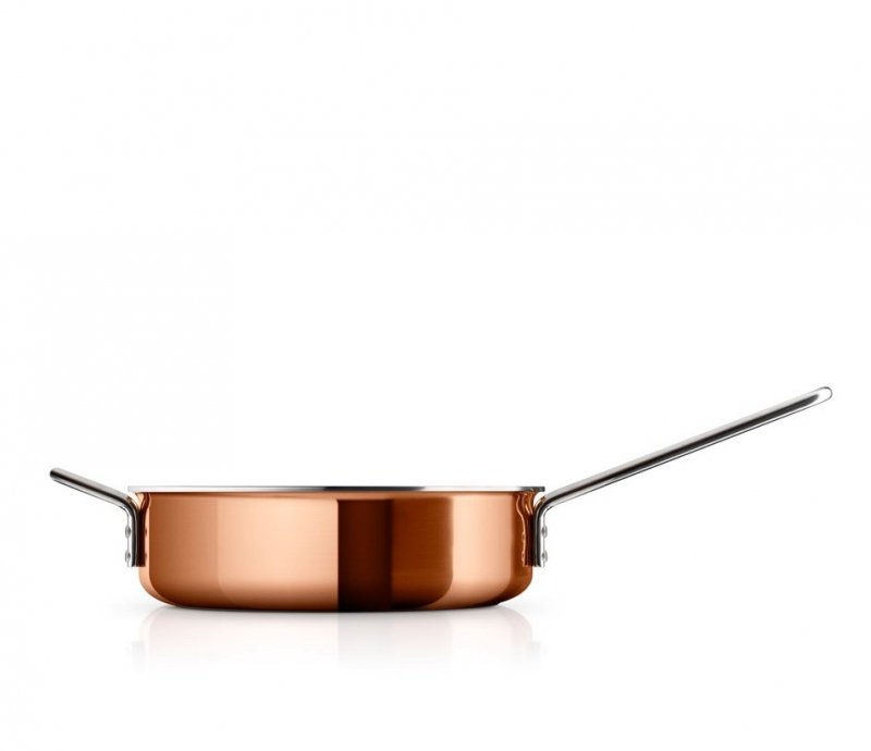 Eva Solo TRIO COPPER Wysoka Patelnia Stalowa 24 cm Miedziana