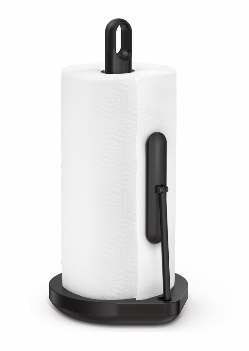 simplehuman TENSION ARM Stalowy Stojak na Ręczniki Papierowe z Ramieniem Napinającym / Czarny Mat