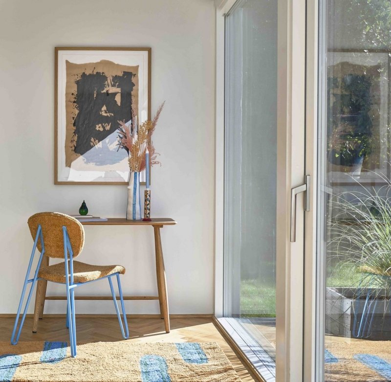 Villa Denmark STYLES Kolorowy Świecznik 21 cm Niebiesko - Pomarańczowy