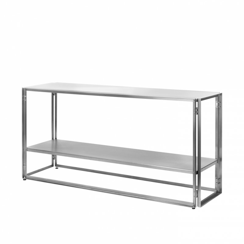 Kristina dam studio FOLDABLE Konsola Stalowa 124 cm / Srebrna