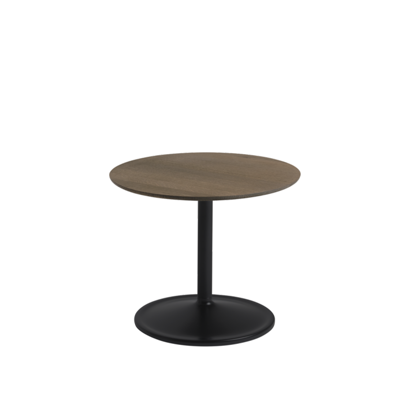 Muuto SOFT SIDE Stolik Okrągły 40 cm Czarny / Blat 48 cm Ciemny Dąb