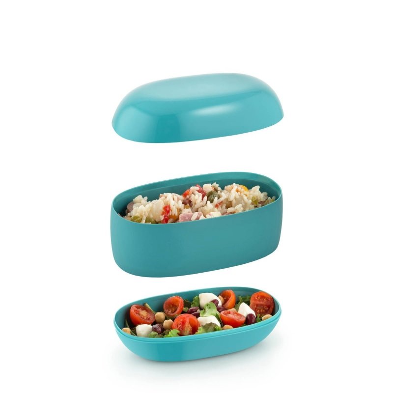 Alessi FOOD A PORTER Lunchbox - Pojemnik na Lunch - Turkusowy