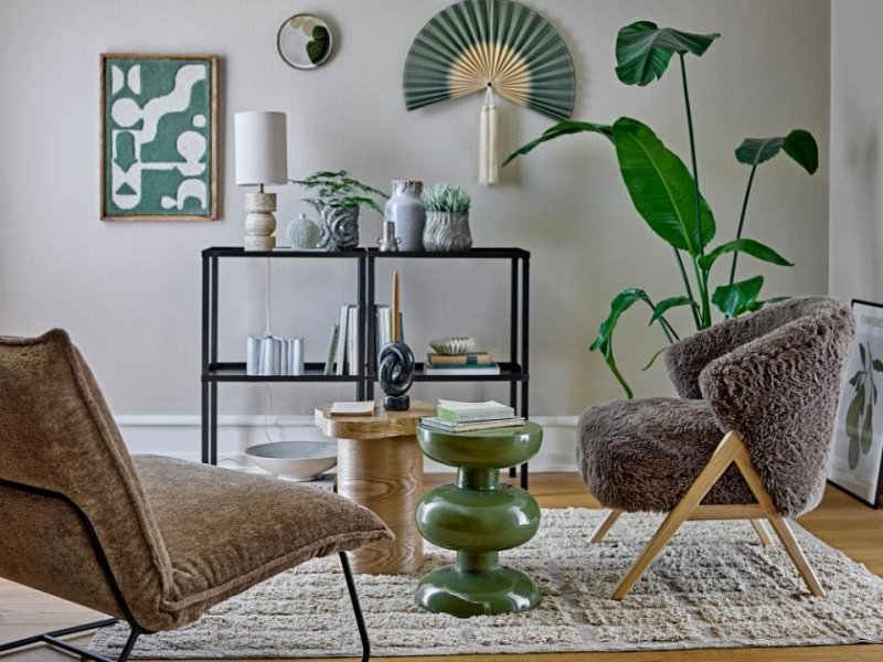 Bloomingville JAIME Dekoracja Ściena - Wachlarz 75 cm / Zielony