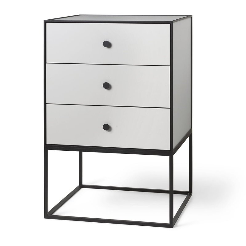 by Lassen FRAME 49 Komoda z 3 Szufladami - Jasnoszara