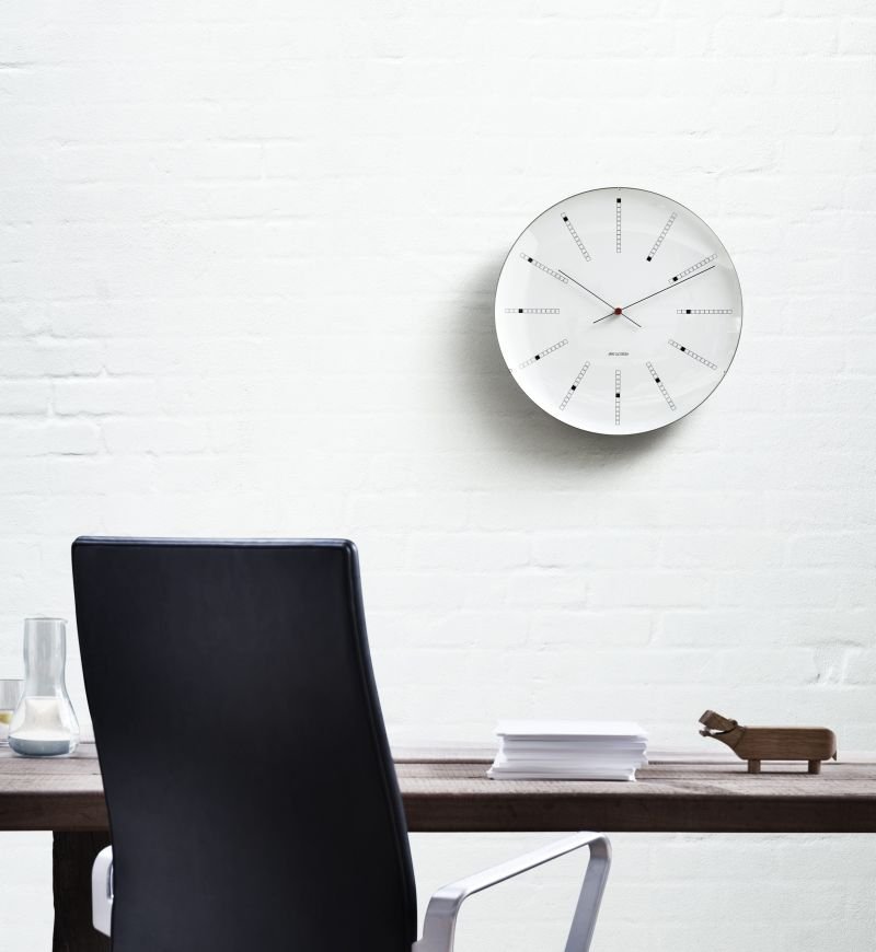 Rosendahl ARNE JACOBSEN Zegar Ścienny - Bankers 480 Biały