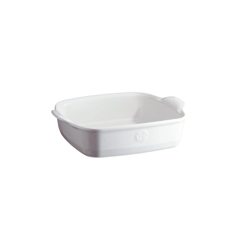 Emile Henry NATURAL CHIC Kwadratowa Forma - Naczynie do Zapiekania 28 cm Biała