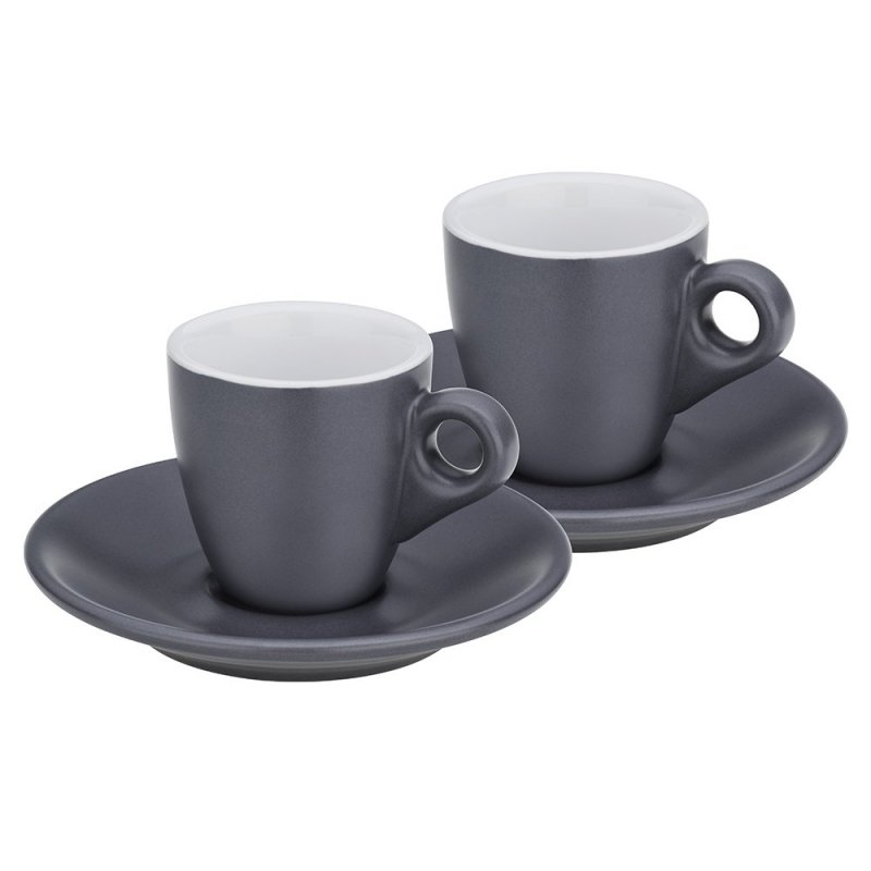 Kela MATTIA Filiżanki do Kawy Espresso 50 ml 2 Szt. Szare