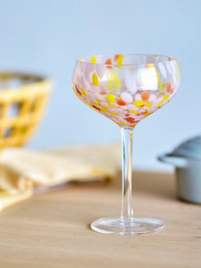 Bloomingville LILYA Kieliszki Koktajlowe 295 ml 4 Szt. / Różowe