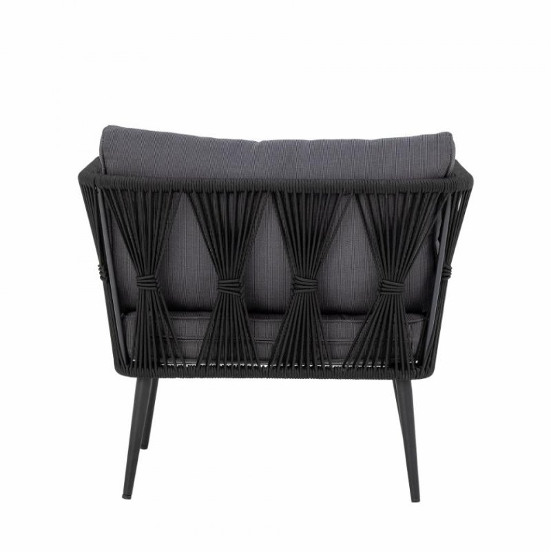 Bloomingville PAVONE Fotel Ogrodowy / Czarny