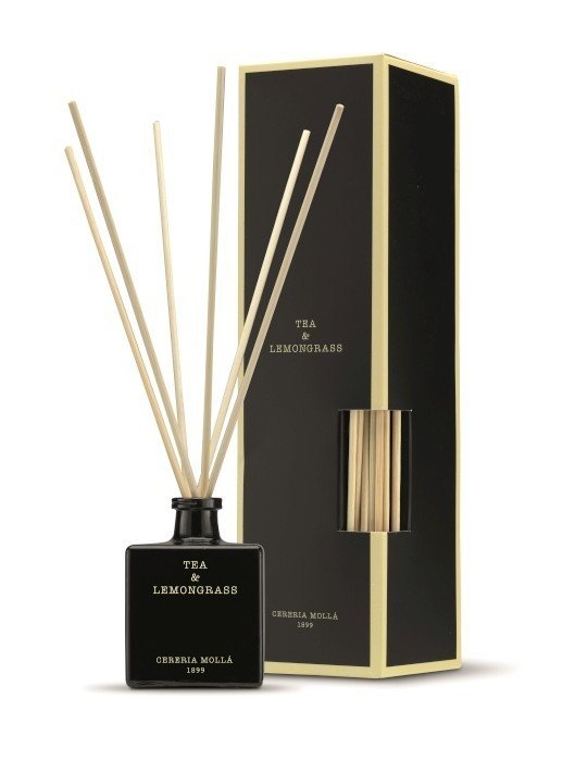 Cereria Molla BOUTIQUE Dyfuzor Zapachowy z Patyczkami 100 ml Tea and Lemongrass