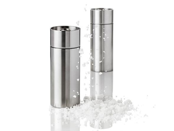Stelton AJ CYLINDA Stalowy Młynek do Soli / Srebrny
