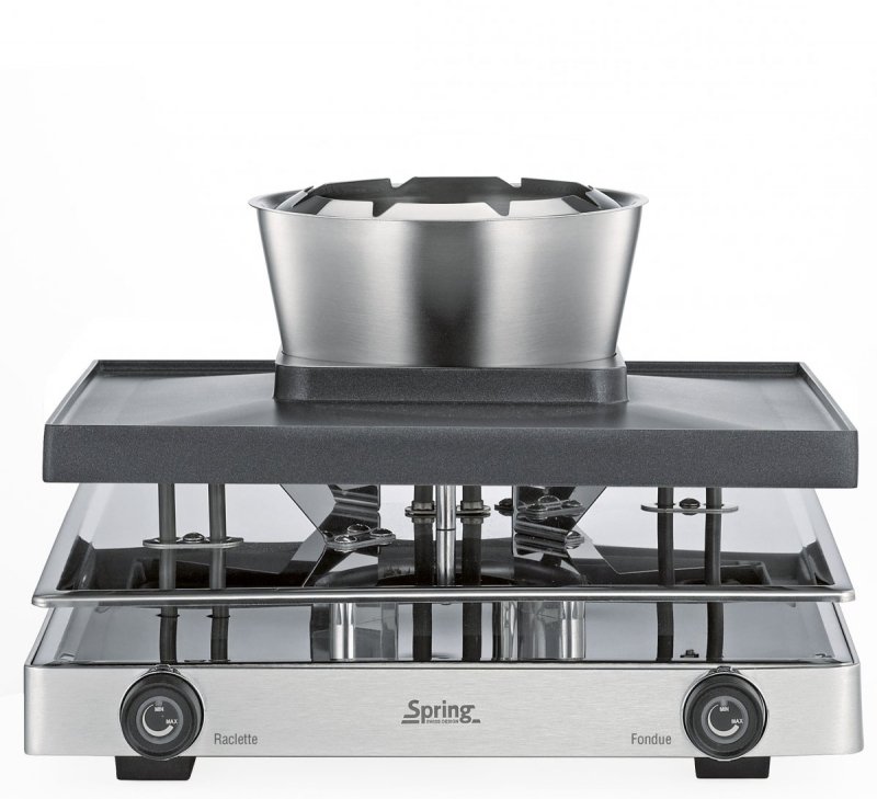 Spring RACLETTEFONDUE CLASSIC Szwajcarski Zestaw do Raclette i Fondue dla 8 Osób