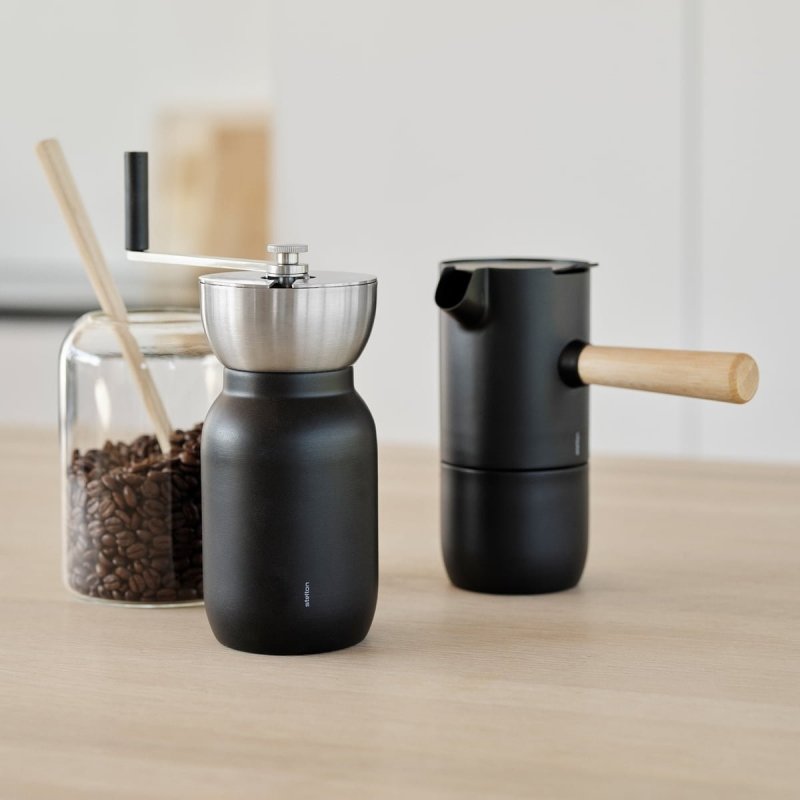 Stelton COLLAR Ręczny Młynek do Kawy - Srebrny / Czarny
