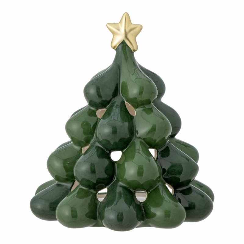 Bloomingville CHRISTMAS ELOF Świąteczny Świeczik Tealight / Zielona Choinka